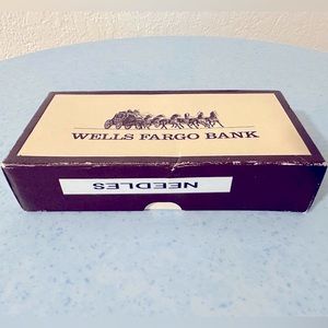 Vintage Wells Fargo Box of Needles.